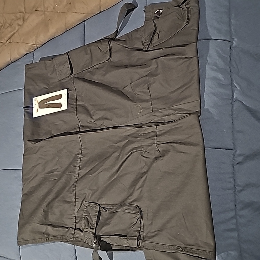 Gray Wide Leg Cargo Pants - Picture 4 of 4